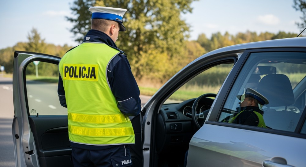 Pijany motocyklista na drodze – dramatyczna interwencja policji!